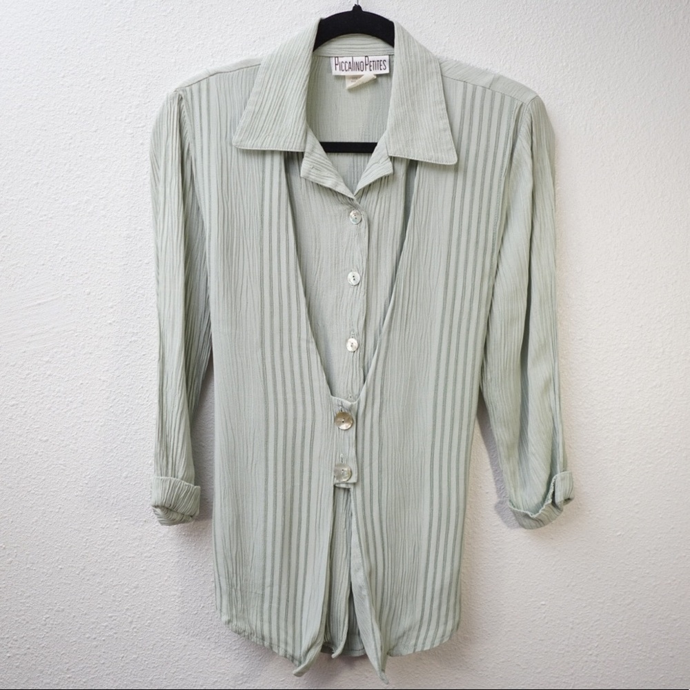 Piccalino Petites light Green top vintage size 6P